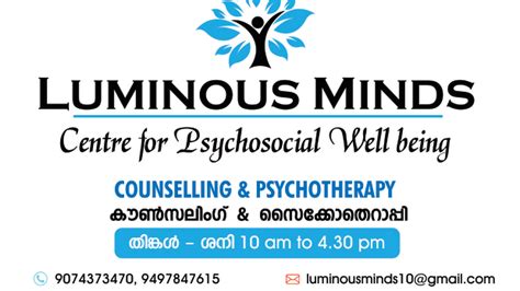 Luminous Minds Counselling And Psychotherapy Dr Archana Jose M