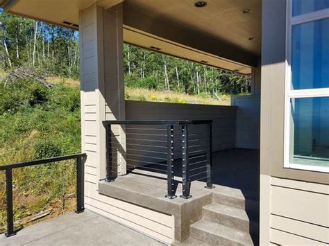 View porch and stair railing options for every look and style. Black Aluminum Cable Railing - Vancouver, WA