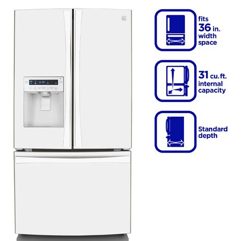 Kenmore Elite 310 Cu Ft French Door Bottom Freezer Refrigerator