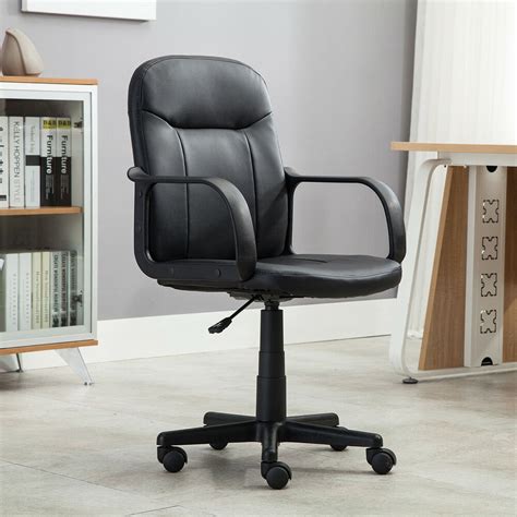 New Modern Office Executive Chair Pu Leather Computer Desk