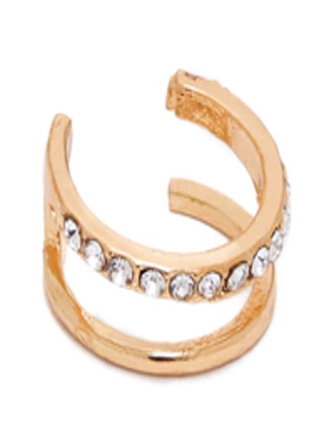 Buy Urbanic Gold Toned Circular Ear Cuff Earrings Earrings For Women