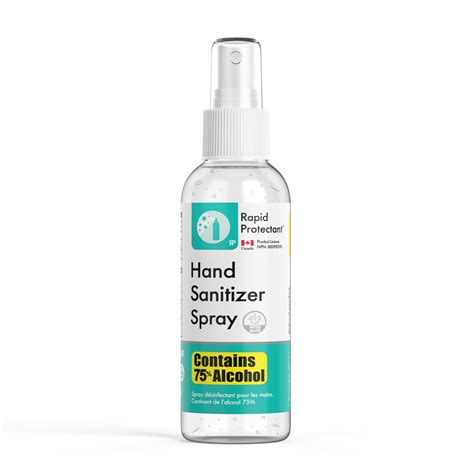 Hand Sanitizer Spray Rapid Protectant Health Canada Approved
