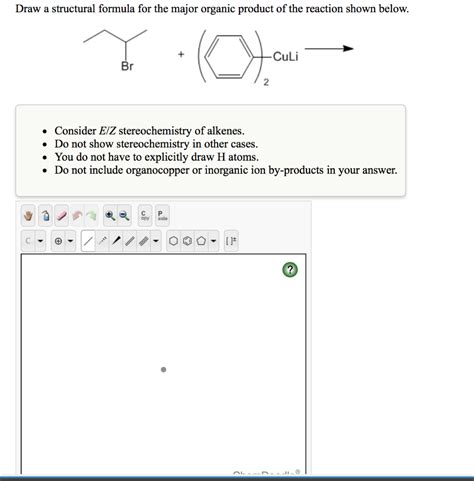 Solved Draw A Structural Formula For The Major Organic Chegg Com