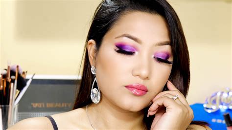 purple smokey eye makeup tutorial classic purple eyes alisha youtube
