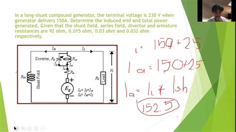 Long Shunt Compounded Dc Generator And Motor Youtube