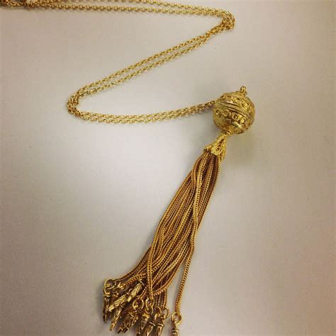 Gold Tassel Necklace By Loel And Co Tassel Necklace Gold Bracelet