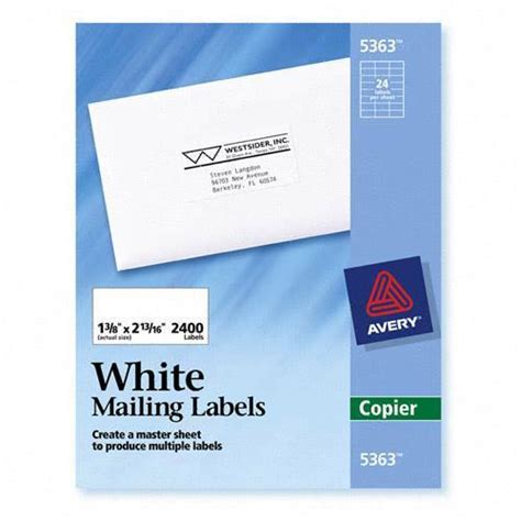 Avery Copier Mailing Label 5363 Ave5363