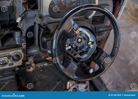 Old Car Steering Wheel Broken Stock Image Image Of Abstract Classic