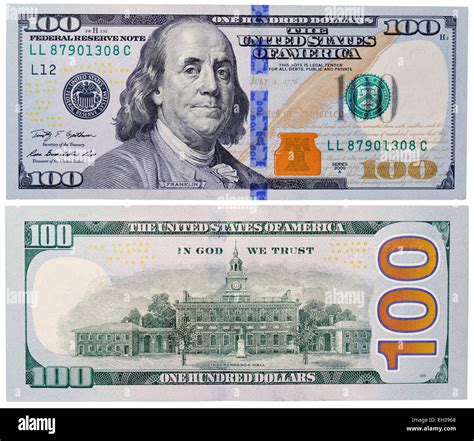 Old 100 Dollar Bill Front And Back