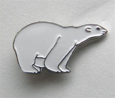 Arctic White Polar Bear Wildlife Animal Lapel Pin Badge 34 Inch Ebay