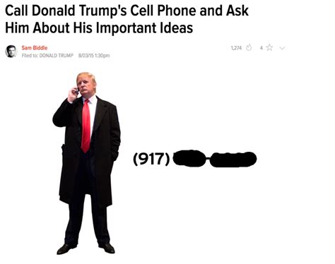 But before you forge ahead to read about donald trump phone number, you need to know that this content is. Gossip blog publishes Donald Trump's 'very old' cellphone ...