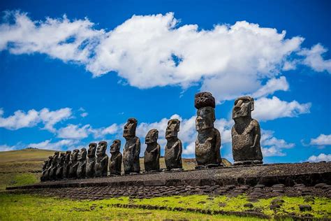 Hd Wallpaper Moai Sunrise Easter Island Statue Chile Rapa Nui Grass