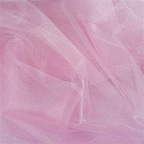 Shimmering Glitter Sparkle Dot Tulle Fabric Pink 54x15 Yard Efavormart