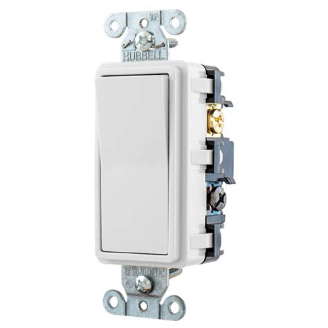 Hubbell X Clamp 15 Amp 4 Way White Rocker Light Switch At