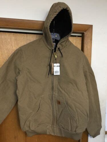 Carhartt J130 Frb Sandstone Duck Quilted Flannel Lined Jacket Frontier