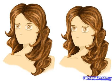 How To Draw Wavy Curly Hair Step By Step Hair People
