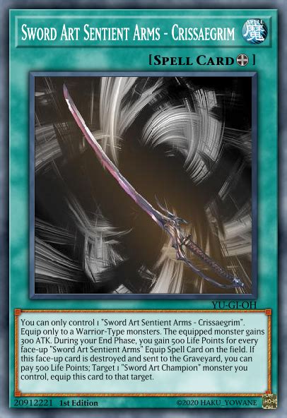 Sword Art Champion Custom Cards Duelists Unite