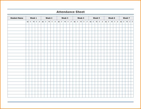 Free Attendance Calendar 2021 Calendar Template Printable