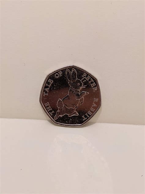 2017 Tale Of Peter Rabbit 50p Coin Etsy Uk