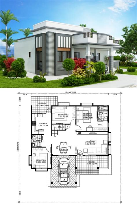Pin On 3 Bedroom One Storey Designs