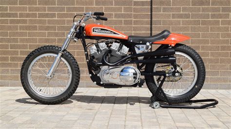With its aerodynamic fibreglass shell, slick tyres and lightweight frame, this xrtt represents a fine era of motorcycle racing. 1972 Harley-Davidson XR750 Flat Tracker | S168 | Las Vegas ...