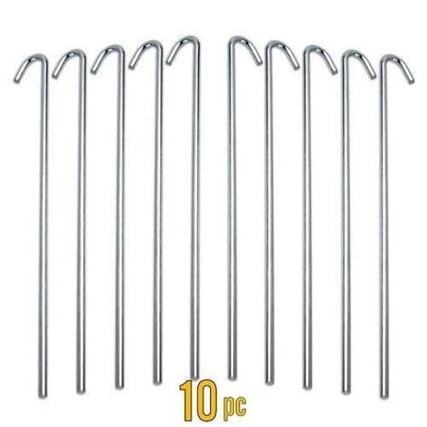 alazco galvanized steel tent pegs garden stakes heavy duty rust free tent pegs