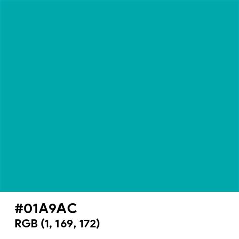 01a9ac Color Name Is Tiffany Blue