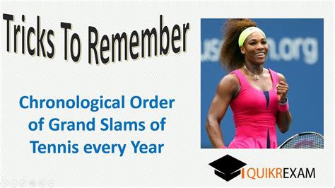 Tricks To Remember Chronological Order Of Grand Slams Of Tennis Every Year Quikr Exam YouTube