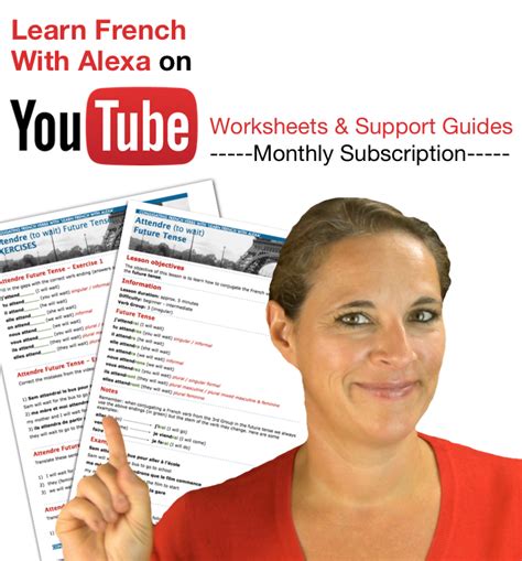 Learn French With Alexa Youtube Video Worksheets And Support Guides