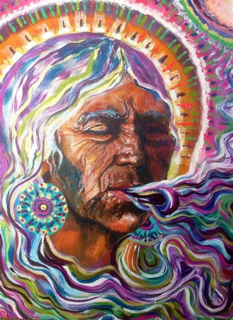La Curandera Shamanic Shipibo Native American Visionary Art Spiritual