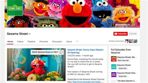 Sesame Street Youtube Channel Telegraph