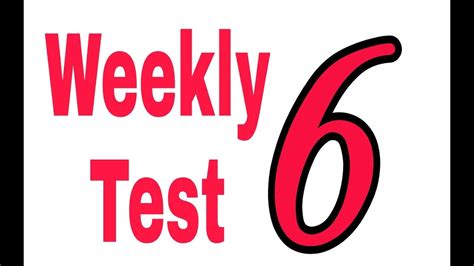 So that there are many people who like and enjoy with quiz. weekly test -06 - YouTube