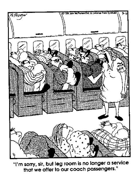 Leg Space In Planes Far Side Cartoons Funny Pictures Travel Humor