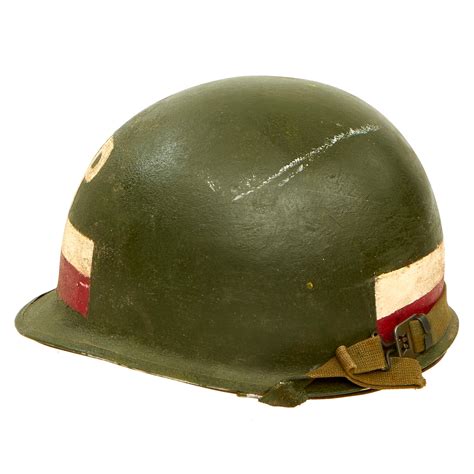 Original U.S. Vietnam War Military Police Ingersoll M1 Helmet with Ove