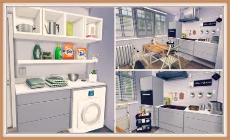 Sims 4 White Kitchen With Laundry Dinha