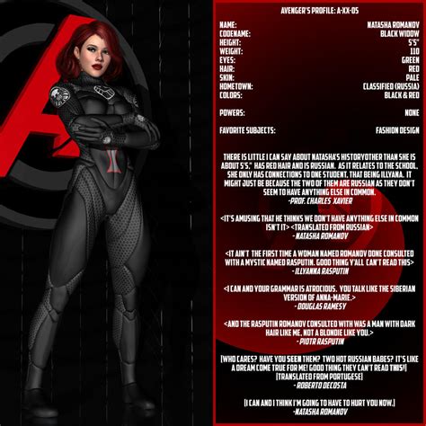 Avengers Profiles Black Widow By Sailmaster Seion On Deviantart