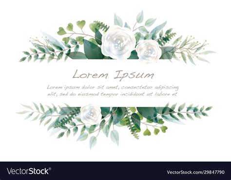 Watercolor Botanical Background Royalty Free Vector Image