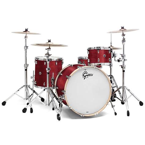 Gretsch Drums Usa Brooklyn 24 Satin Cherry Red Drumset Drumstel