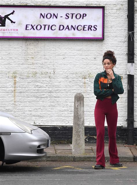 Michelle Keegan Filming Tv Show Brassic In Manchester 10042018