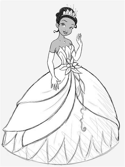 Dessin Coloriage Princesse Beau Stock Coloriage Disney Princesse Tiana