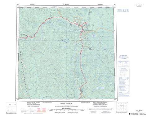 Printable Topographic Map Of Fort Nelson 094j Bc
