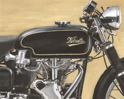 Velocette Thruxton Venom Motorcycle Art Print By Steve Dunn