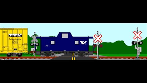 Animated Railroad Crossing 5 During Road Widening March 2007 Youtube