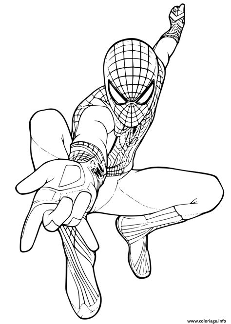 Coloriage Peter Parker Is Spiderman Dessin Spider Man à Imprimer