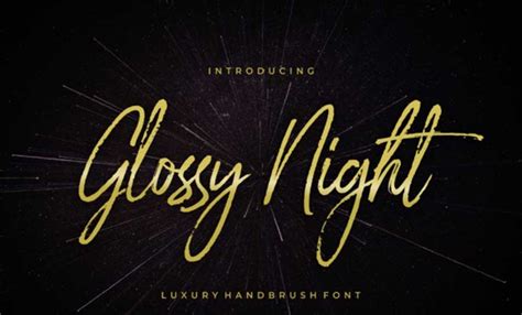Glossy Night Font Dafont Free