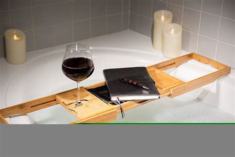 This beginner project costs about $10 for wood. GLiving Bamboo Bathtub Tray Bath Table Adjustable Caddy ...