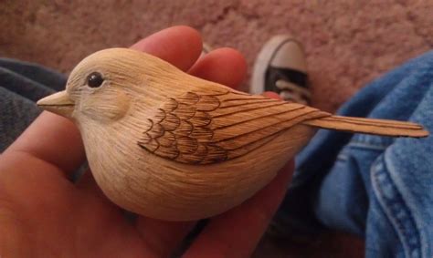 Hand Carved Wooden Birds