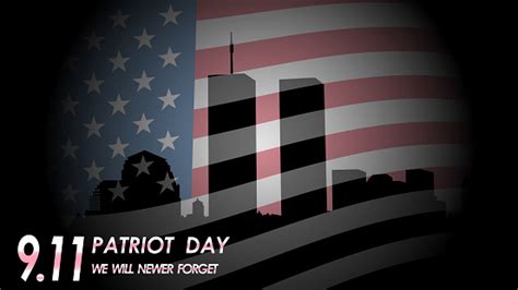 Patriot Day September 11 We Will Never Forget Stock Illustration