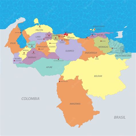 Vector De Mapa De Venezuela Vector Premium
