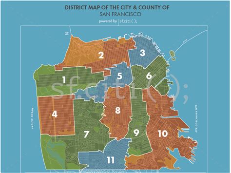 District Map Of The City And County Of San Francisco Sfciti